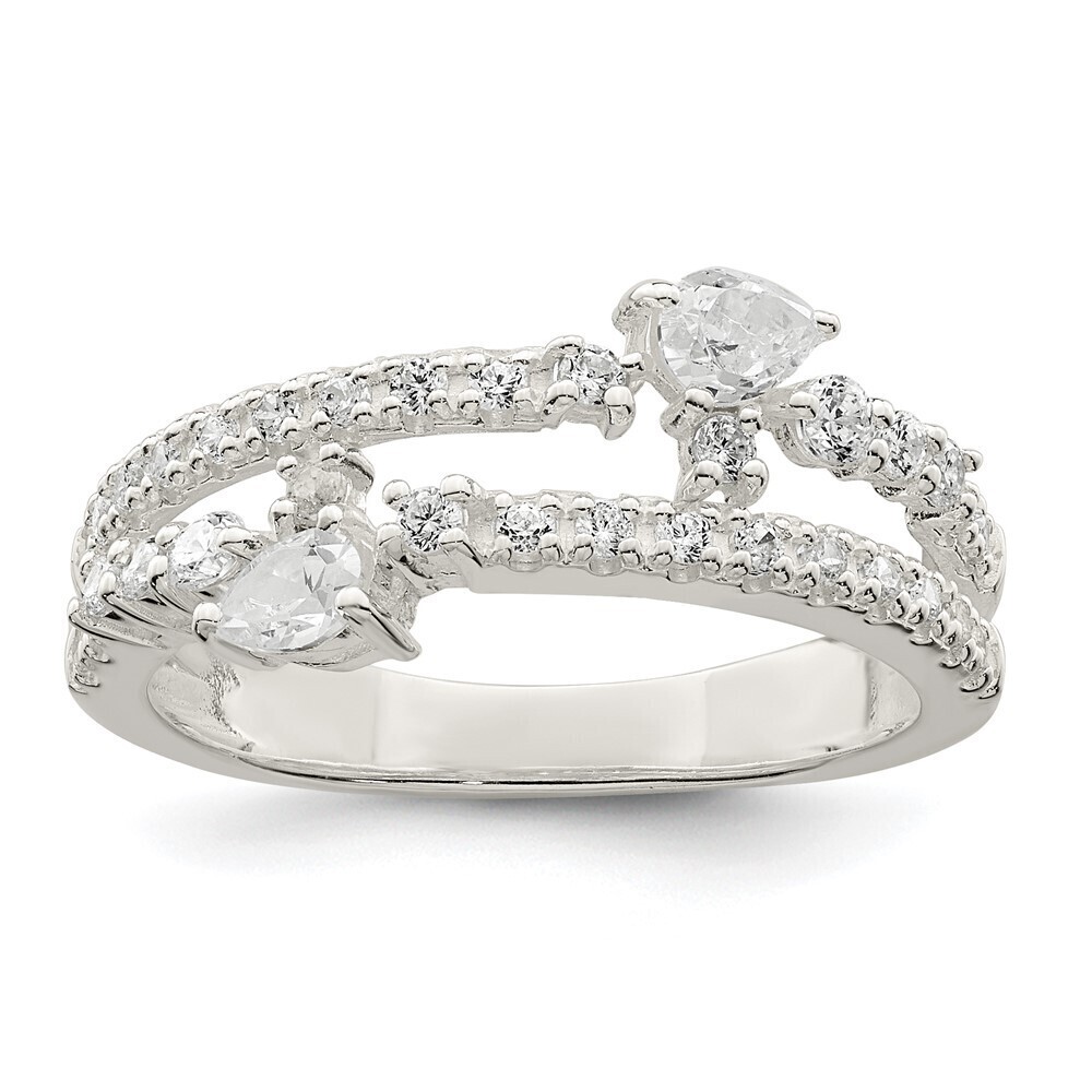 Kazi Luxury Sterling Silver CZ Ring